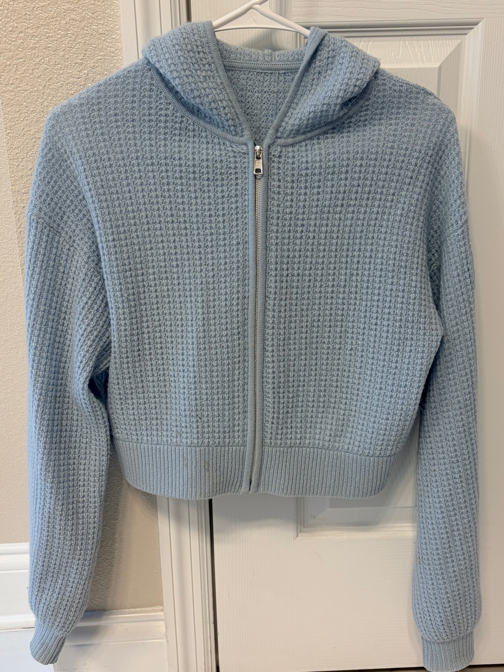Alo Yoga Cashmere Plush Waffle Full Zip Hoodie XS